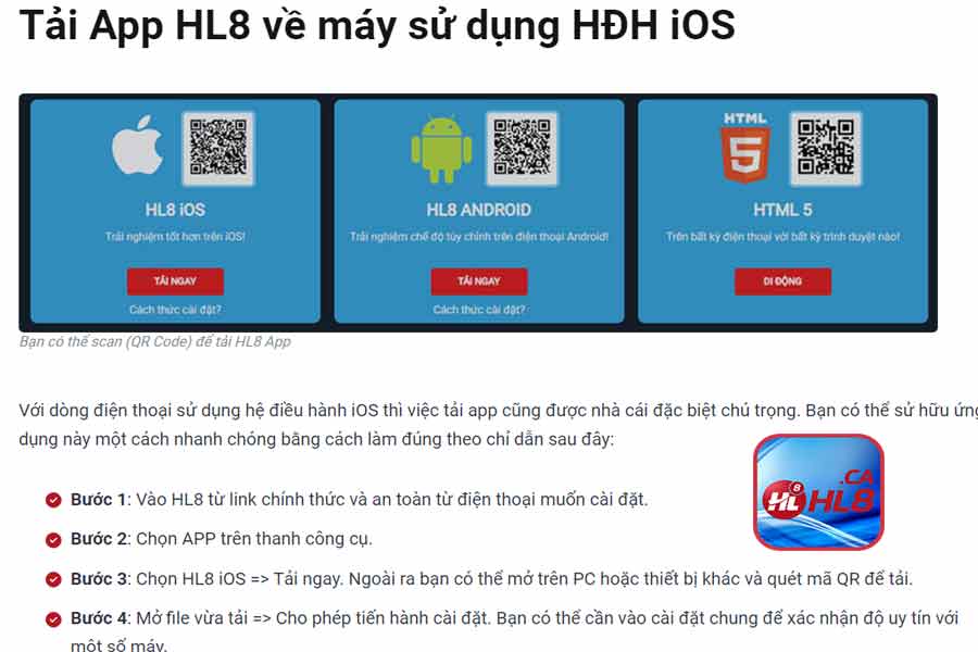Hướng dẫn tải app HL8 về điện thoại nhanh chóng